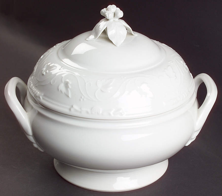 Imperatrice All White Tureen &  Lid by Charles Field Haviland-1