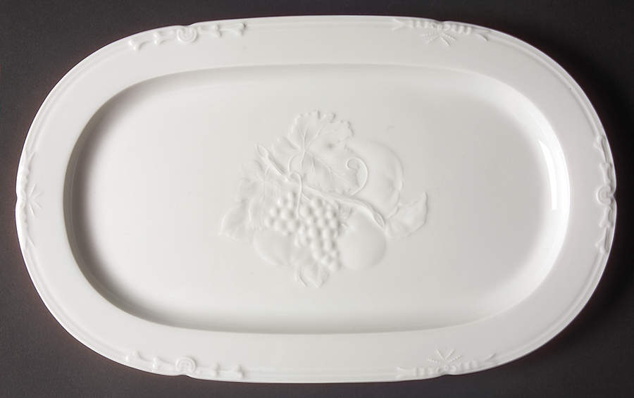 Imperatrice All White Large Sandwich Tray by Charles Field Haviland-1