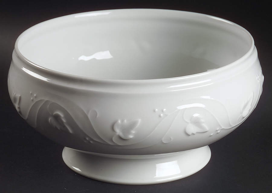 Imperatrice All White 9" Salad Serving Bowl by Charles Field Haviland-1