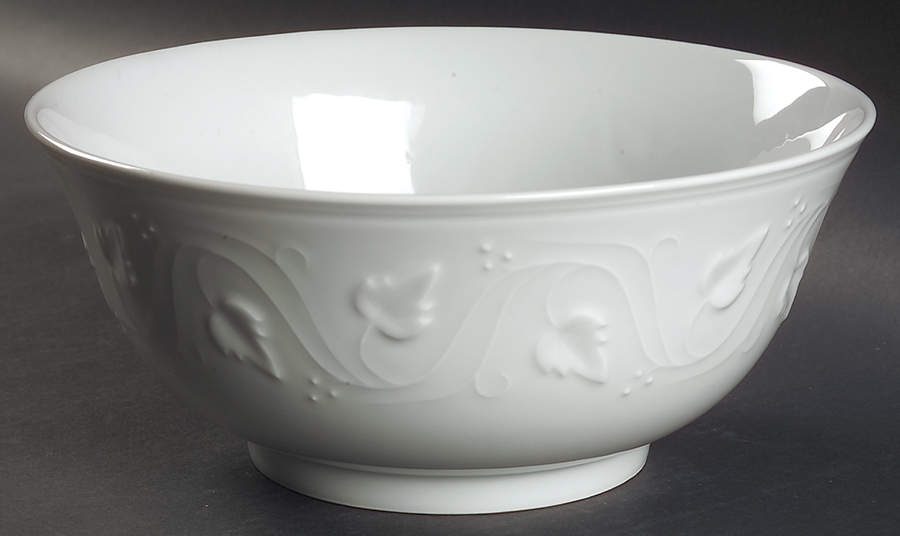 Imperatrice All White 9" Salad Serving Bowl by Charles Field Haviland-1