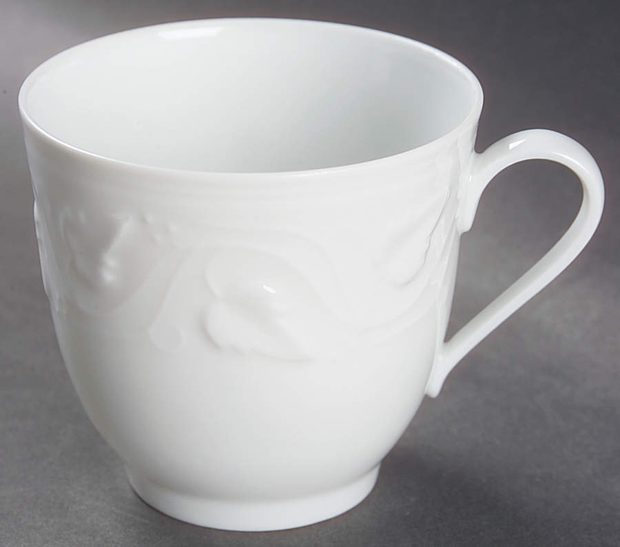 Imperatrice All White Flat Cup by Charles Field Haviland-1