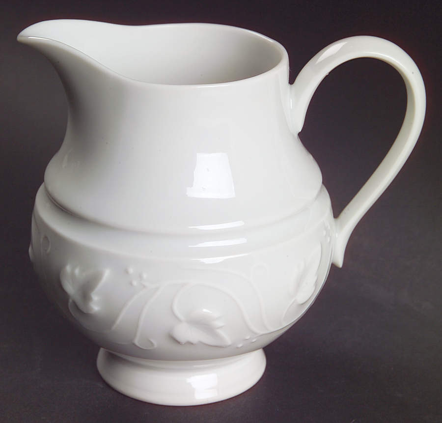 Imperatrice All White Creamer by Charles Field Haviland-1
