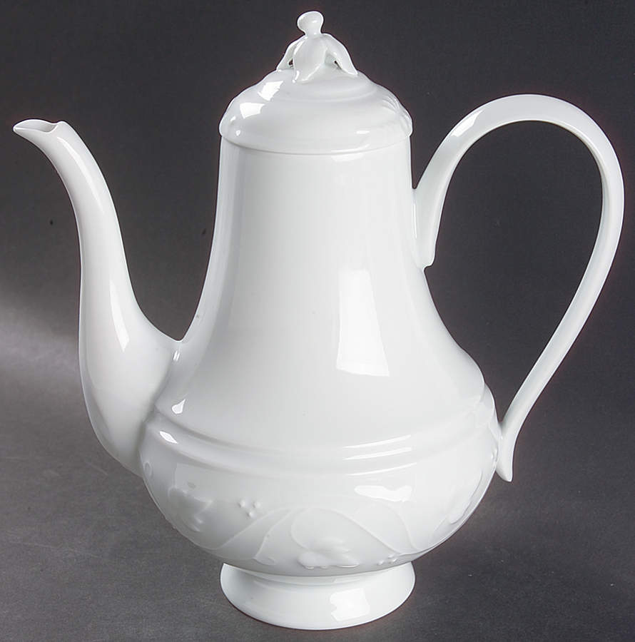 Imperatrice All White Coffee Pot & Lid by Charles Field Haviland-1