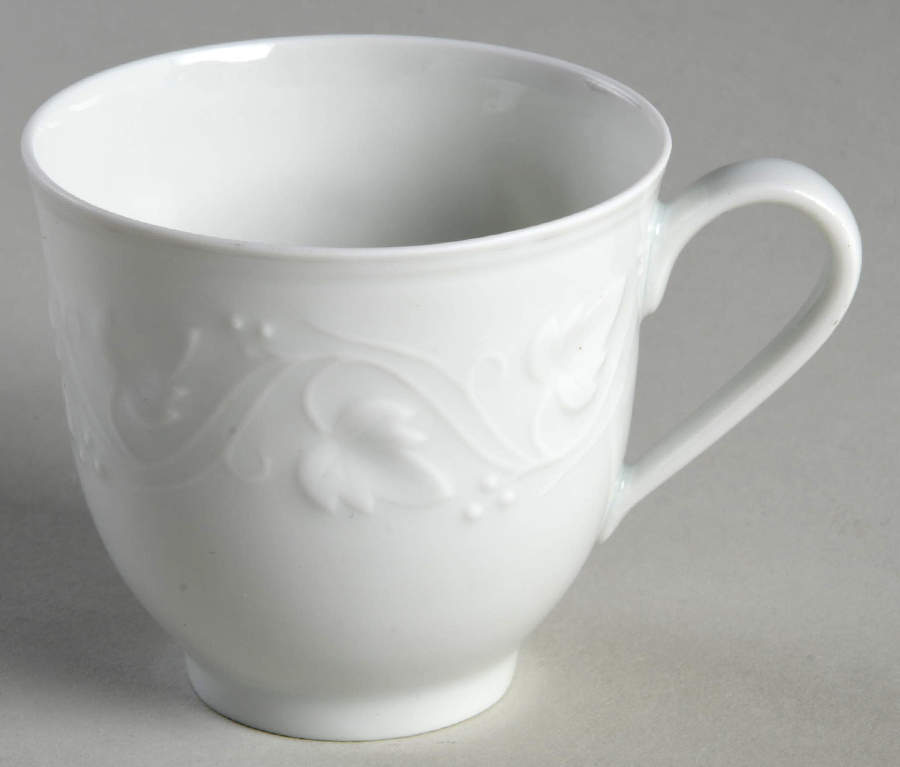 Imperatrice All White Footed Demitasse Cup by Charles Field Haviland-1
