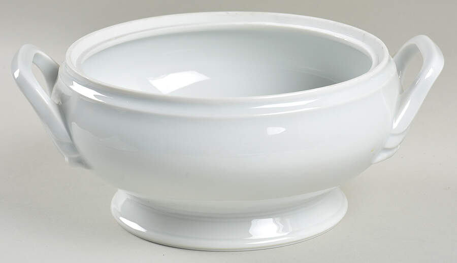Imperatrice All White Round Vegetable No Lid by Charles Field Haviland-1
