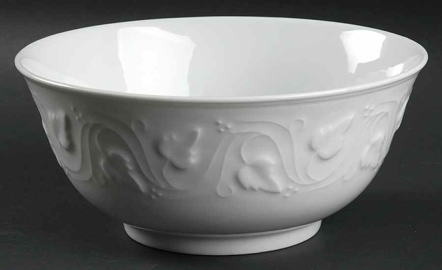 Imperatrice All White 8" Salad Serving Bowl by Charles Field Haviland-1