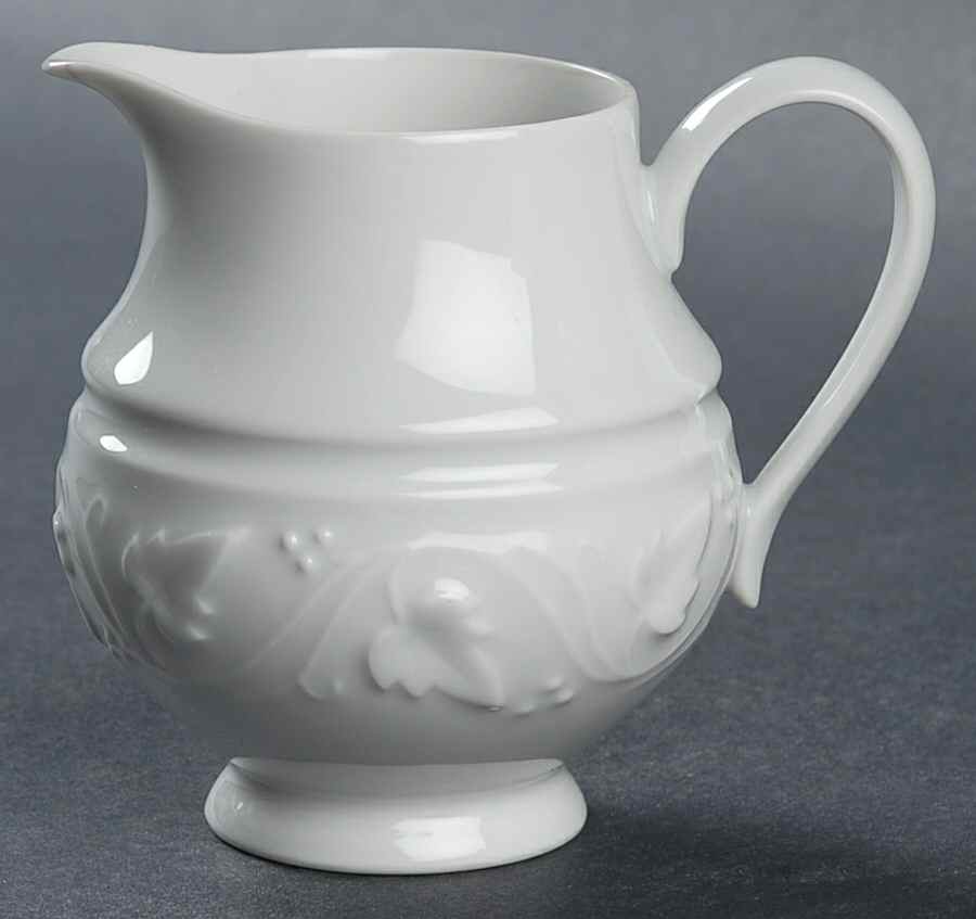 Imperatrice All White Mini Creamer by Charles Field Haviland-1