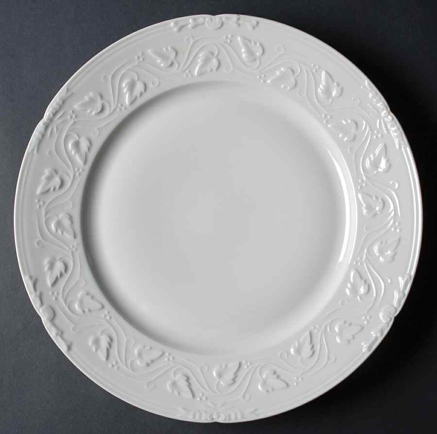 Imperatrice All White Deep Round Platter by Charles Field Haviland-1