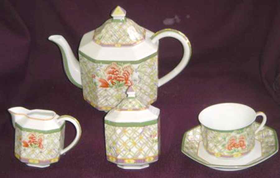 Jardin Des Indes Teapot & Lid by Charles Field Haviland-1