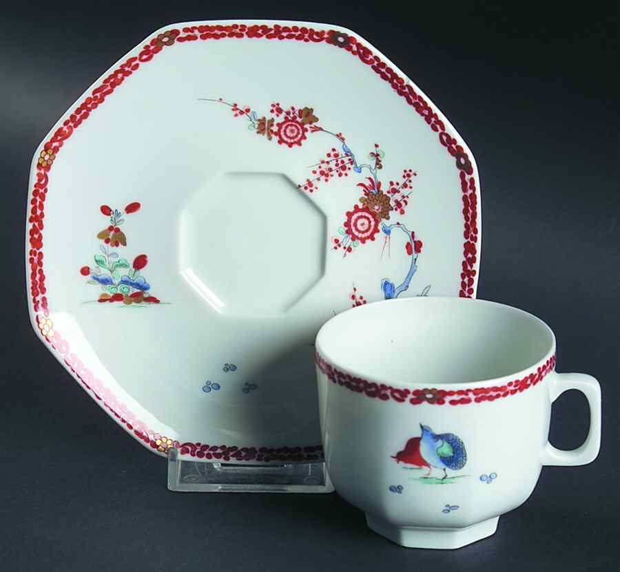Kakiemon Flat Demitasse Cup & Saucer Set by Charles Field Haviland-1