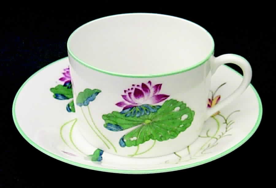 Lotus Flat Cup & Saucer Set by Charles Field Haviland-1