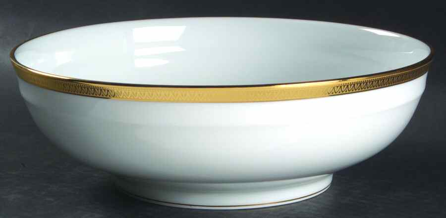 Malmaison Gold 9" Salad Serving Bowl by Charles Field Haviland-1