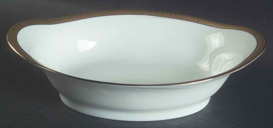 Malmaison Gold 9" Oval Vegetable Bowl by Charles Field Haviland-1