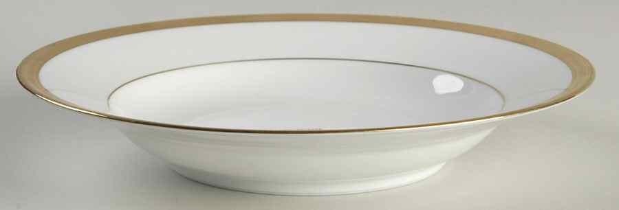Malmaison Gold Large Rim Soup Bowl by Charles Field Haviland-1