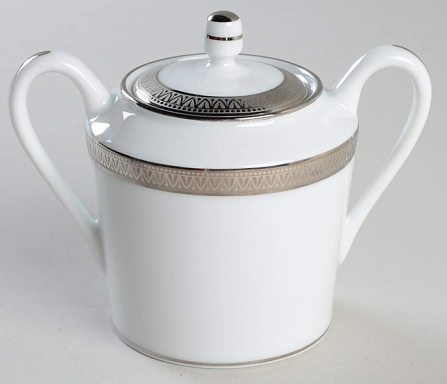 Malmaison Platinum (No Verge) Mini Sugar Bowl & Lid by Charles Field Haviland-1