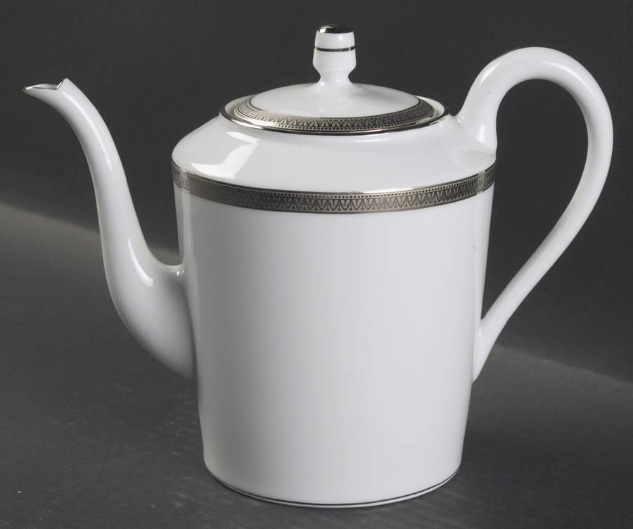 Malmaison Platinum (No Verge) Coffee Pot & Lid by Charles Field Haviland-1