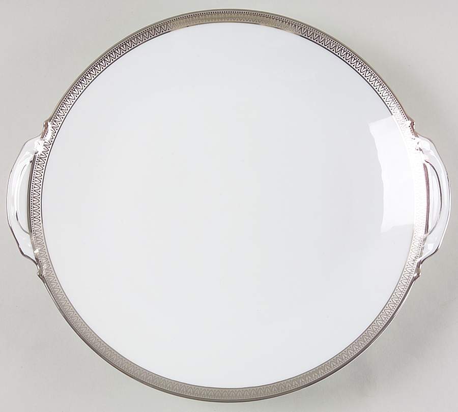 Malmaison Platinum (No Verge) Handled Cake Plate by Charles Field Haviland-1