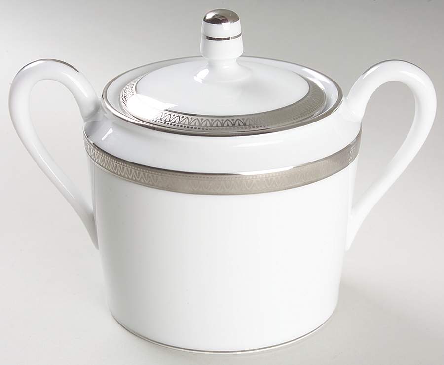 Malmaison Platinum (No Verge) Sugar Bowl & Lid by Charles Field Haviland-1