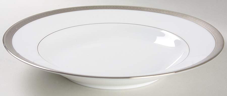 Malmaison Platinum (No Verge) Large Rim Soup Bowl by Charles Field Haviland-1
