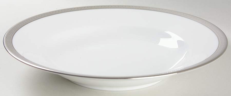Malmaison Platinum (No Verge) Large Rim Soup Bowl by Charles Field Haviland-1