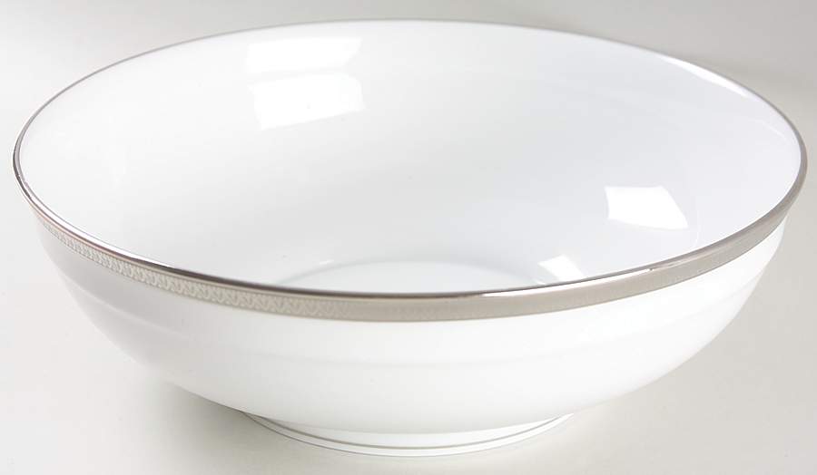 Malmaison Platinum (No Verge) 10" Large Salad Serving Bowl by Charles Field Haviland-1