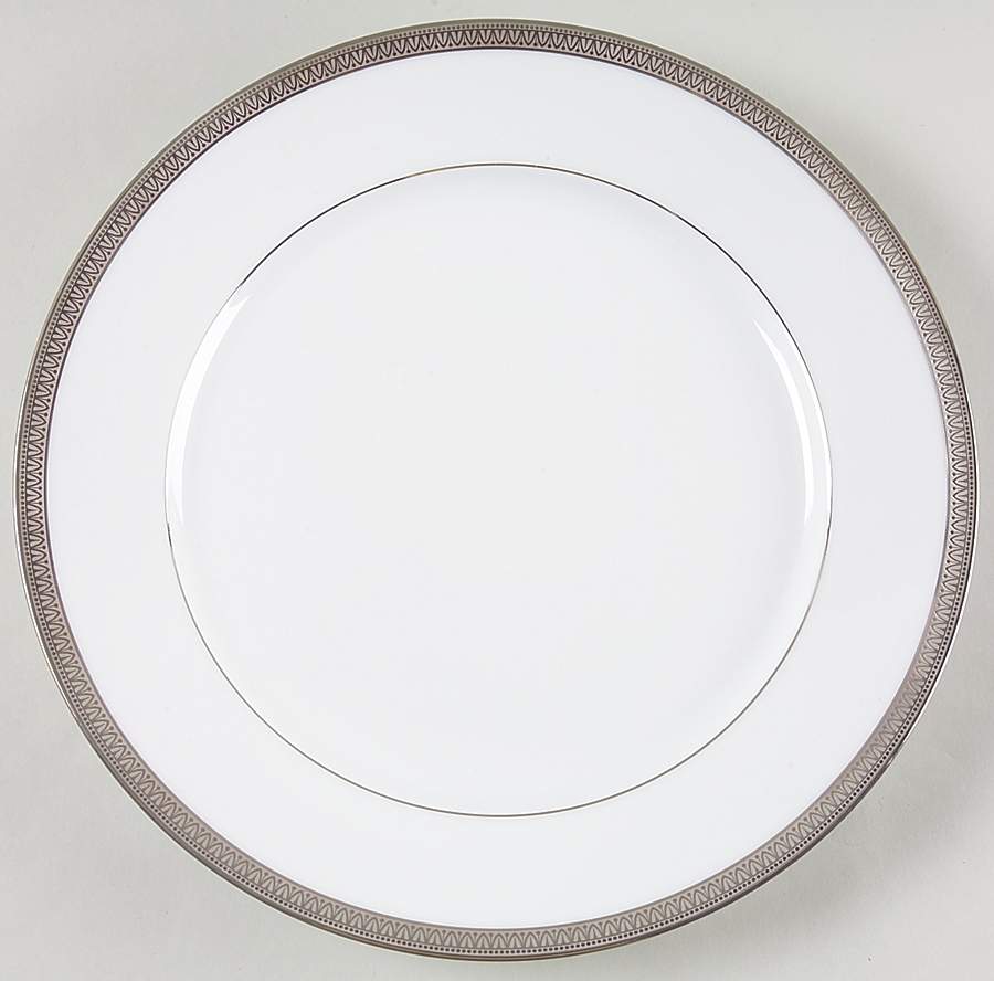 Malmaison Platinum (No Verge) Large Dinner Plate by Charles Field Haviland-1