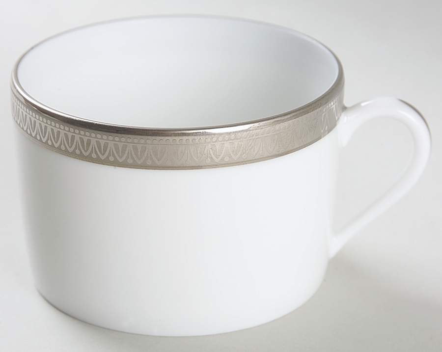 Malmaison Platinum (No Verge) Flat Cup by Charles Field Haviland-1