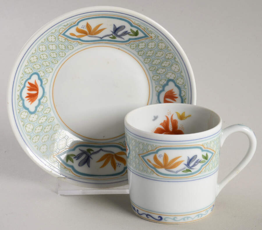 Mandalay Flat Demitasse Cup & Saucer Set by Charles Field Haviland-1