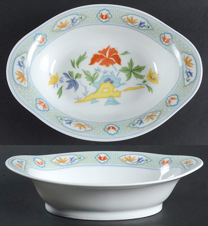 Mandalay 9" Oval Vegetable Bowl by Charles Field Haviland-1
