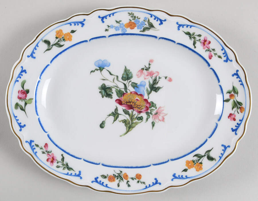 Marjolaine 11" Oval Serving Platter by Charles Field Haviland-1