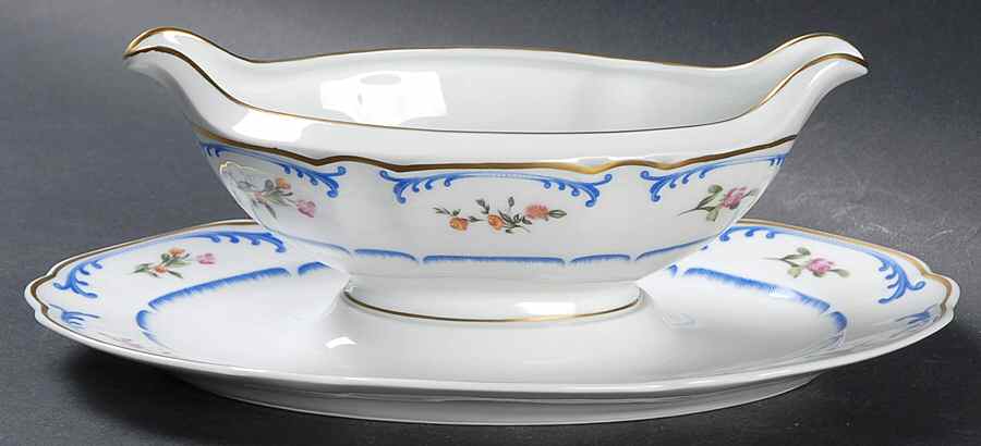 Marjolaine Gravy Boat with Attached Underplate by Charles Field Haviland-1