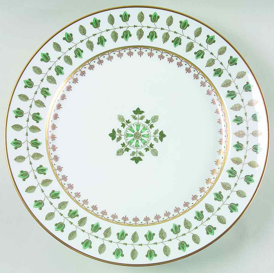 Matignon Green 12" Chop Plate (Round Platter) by Charles Field Haviland-1