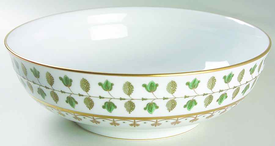 Matignon Green 10" Large Salad Serving Bowl by Charles Field Haviland-1