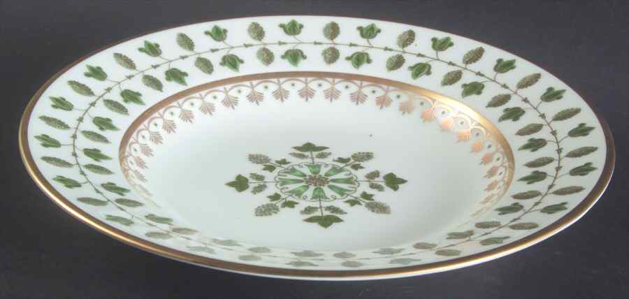 Matignon Green Large Rim Soup Bowl by Charles Field Haviland-1