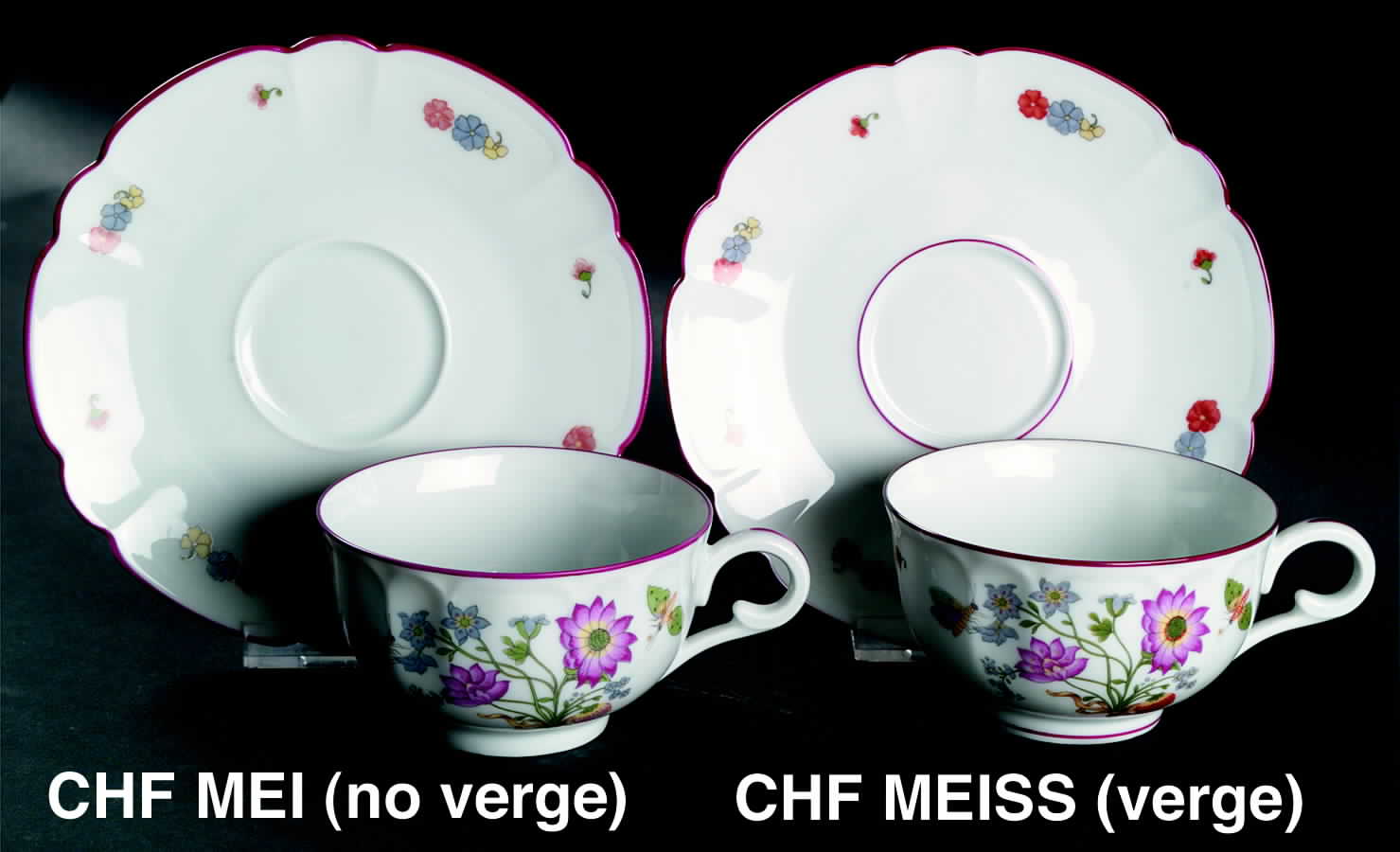 Meissen Flat Cup & Saucer Set by Charles Field Haviland-1