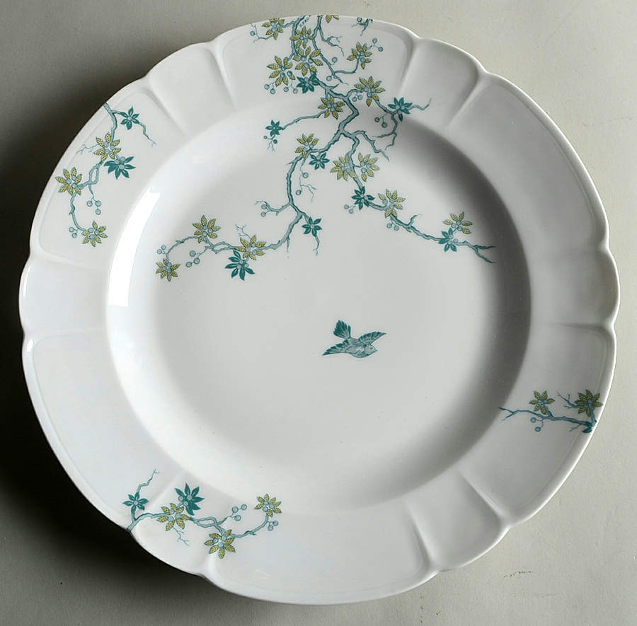 Mesanges Deep Round Platter by Charles Field Haviland-1