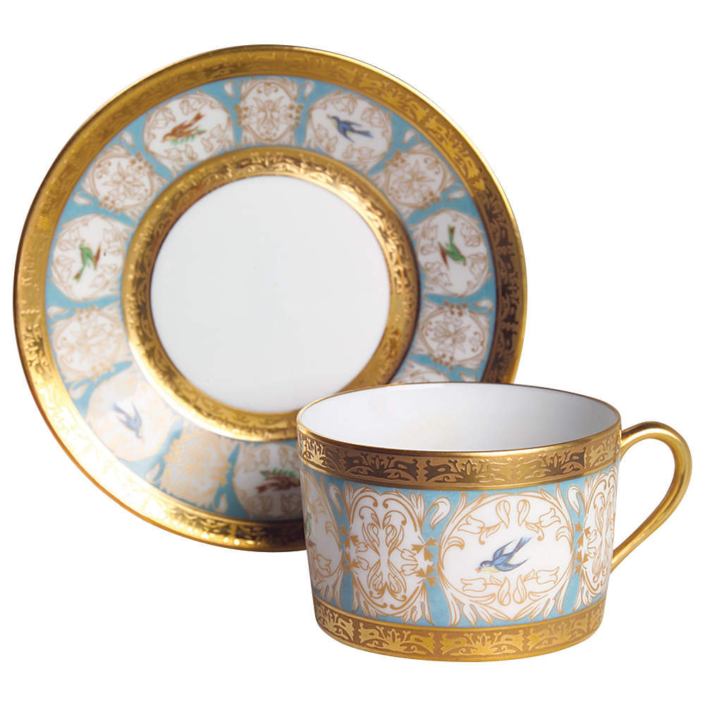Pompadour Flat Cup & Saucer Set by Charles Field Haviland-1