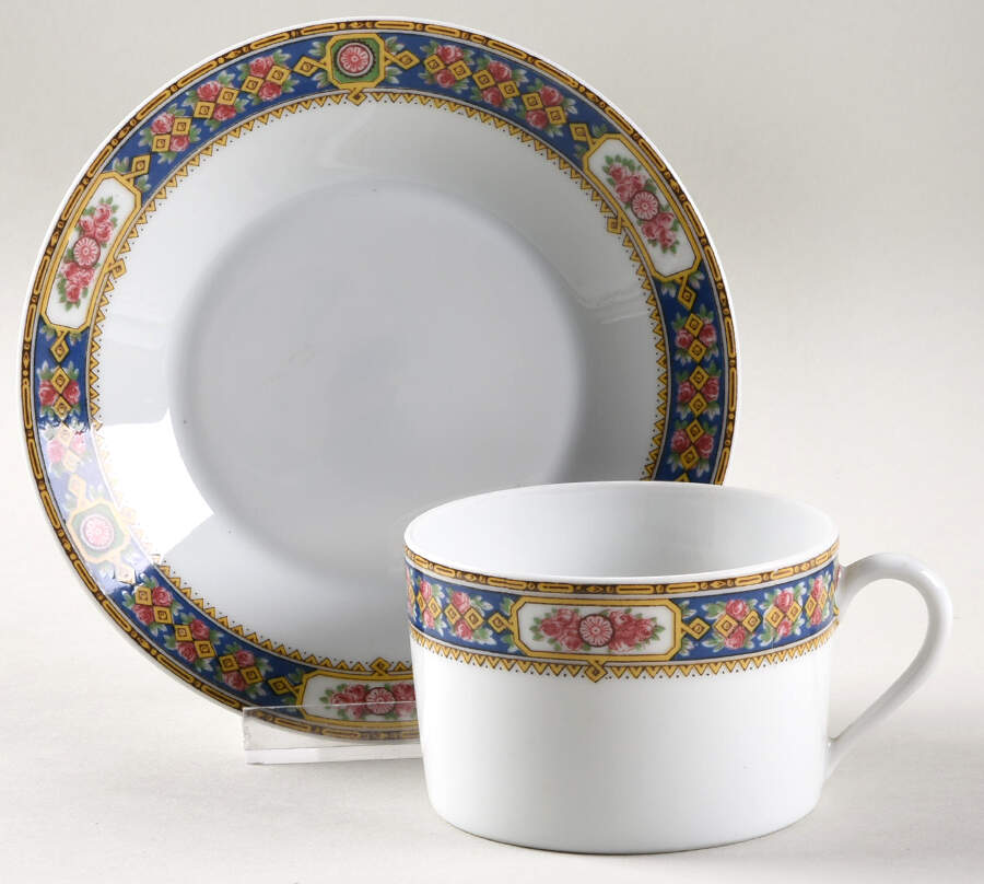 Ragtime Flat Cup & Saucer Set by Charles Field Haviland-1