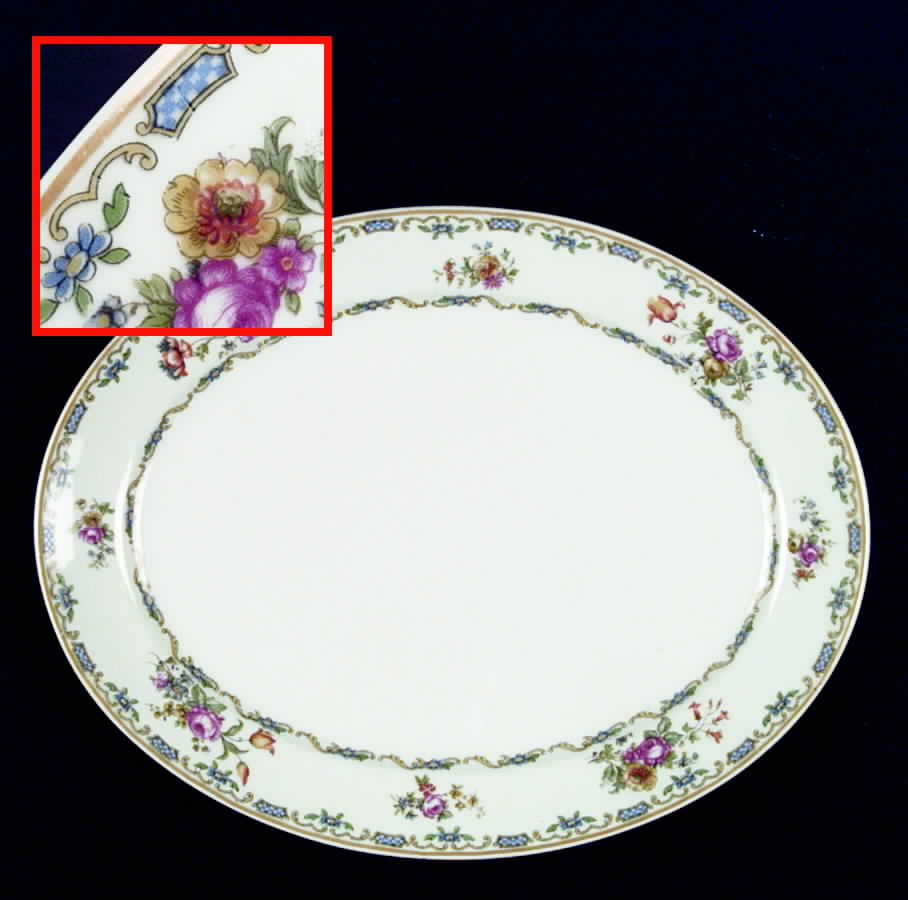The Rochelle 11" Oval Serving Platter by Charles Field Haviland-1