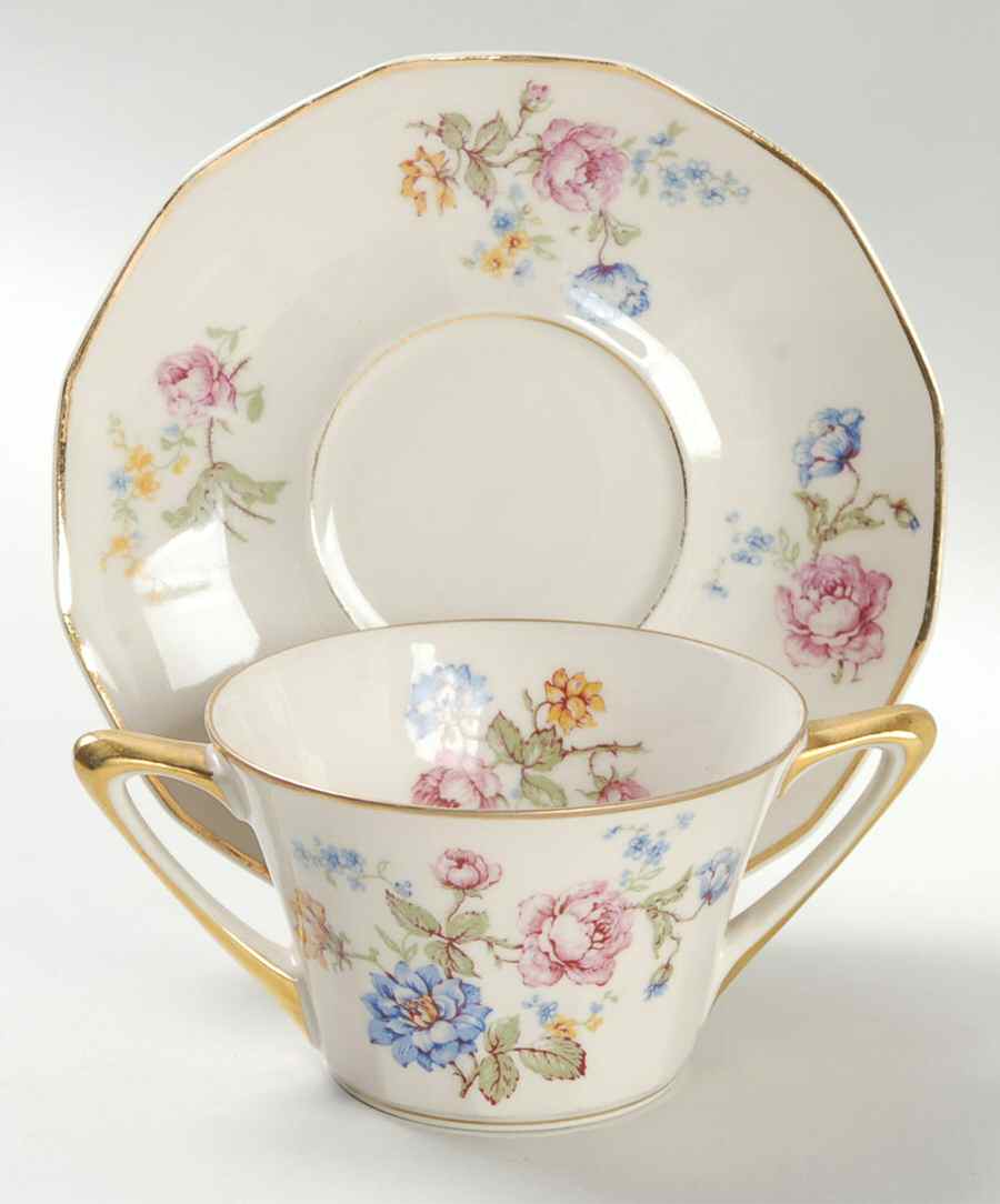 Rosario Flat Bouillon Cup & Saucer by Charles Field Haviland-1