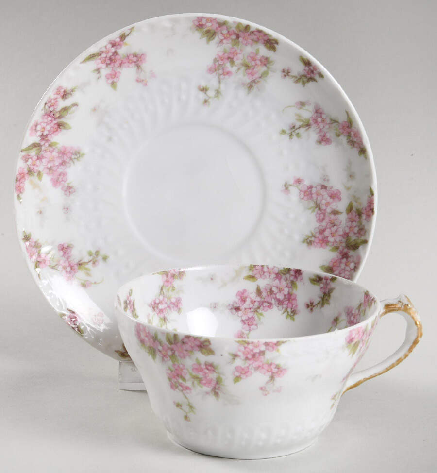 Schleiger 1289 Flat Cup & Saucer Set by Charles Field Haviland-1