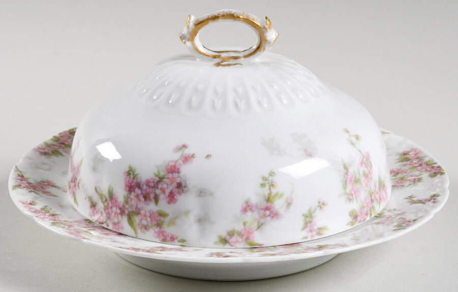Schleiger 1289 Round Covered Butter with Strainer by Charles Field Haviland-1