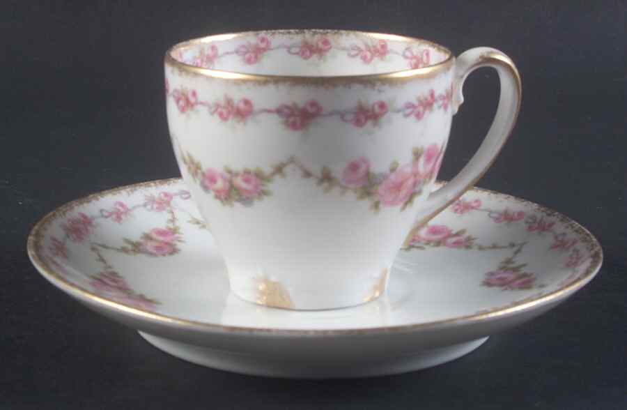 Schleiger 1339 Flat Demitasse Cup & Saucer Set by Charles Field Haviland-1