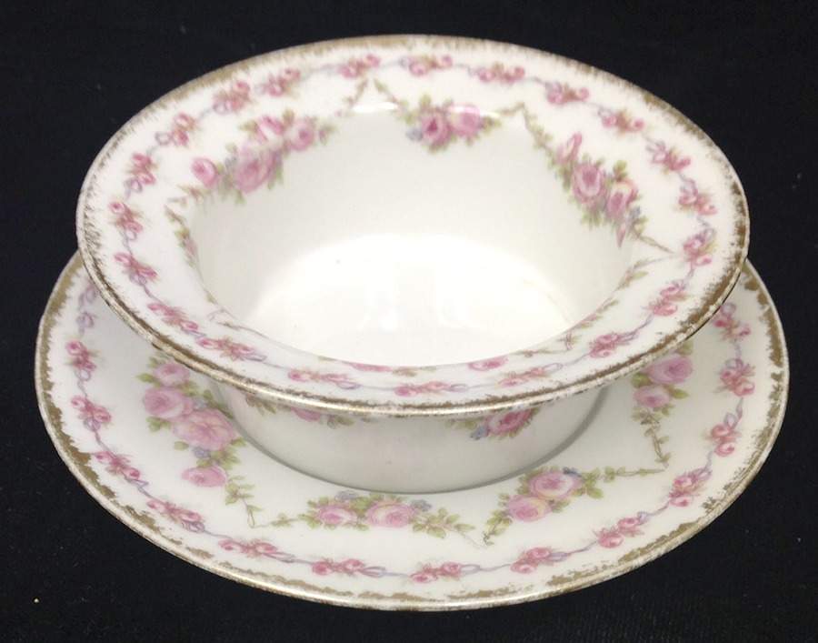 Schleiger 1339 Ramekin & Saucer Set by Charles Field Haviland-1