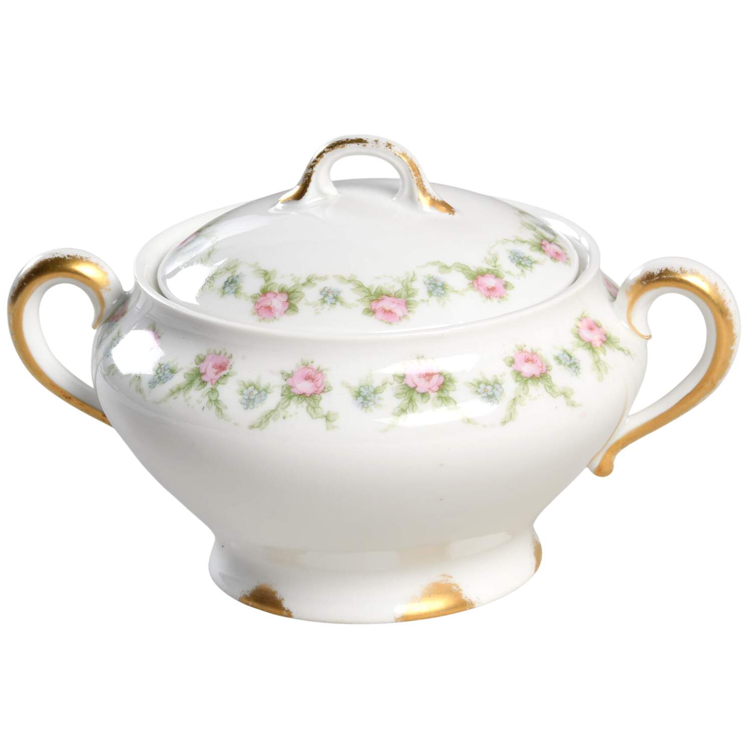 Schleiger 1348 Sugar Bowl & Lid by Charles Field Haviland-1