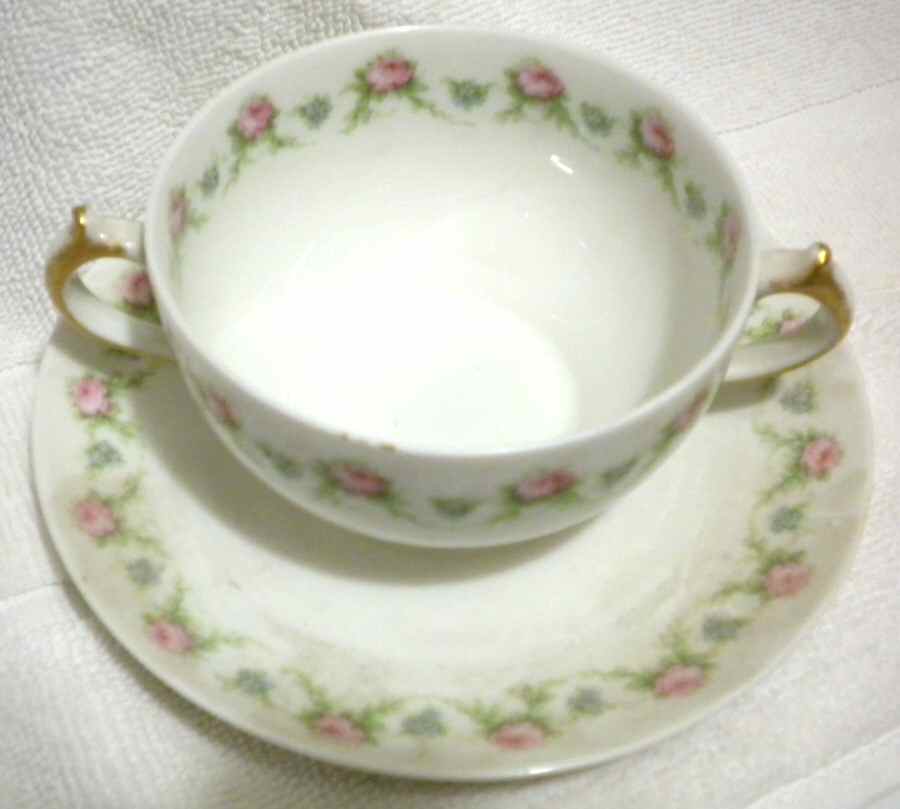 Schleiger 1348 Bouillon Cup & Saucer by Charles Field Haviland-1