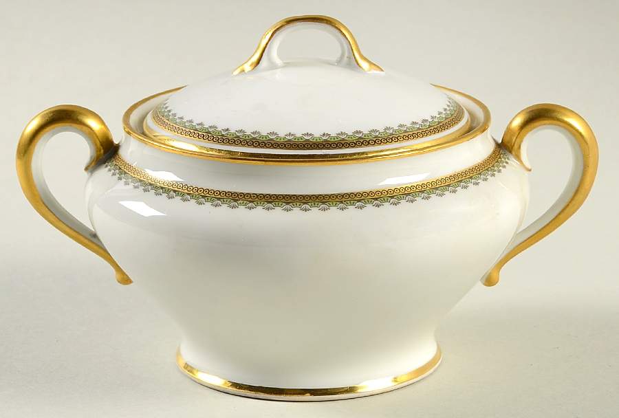 Schleiger 1354 Sugar Bowl & Lid by Charles Field Haviland-1