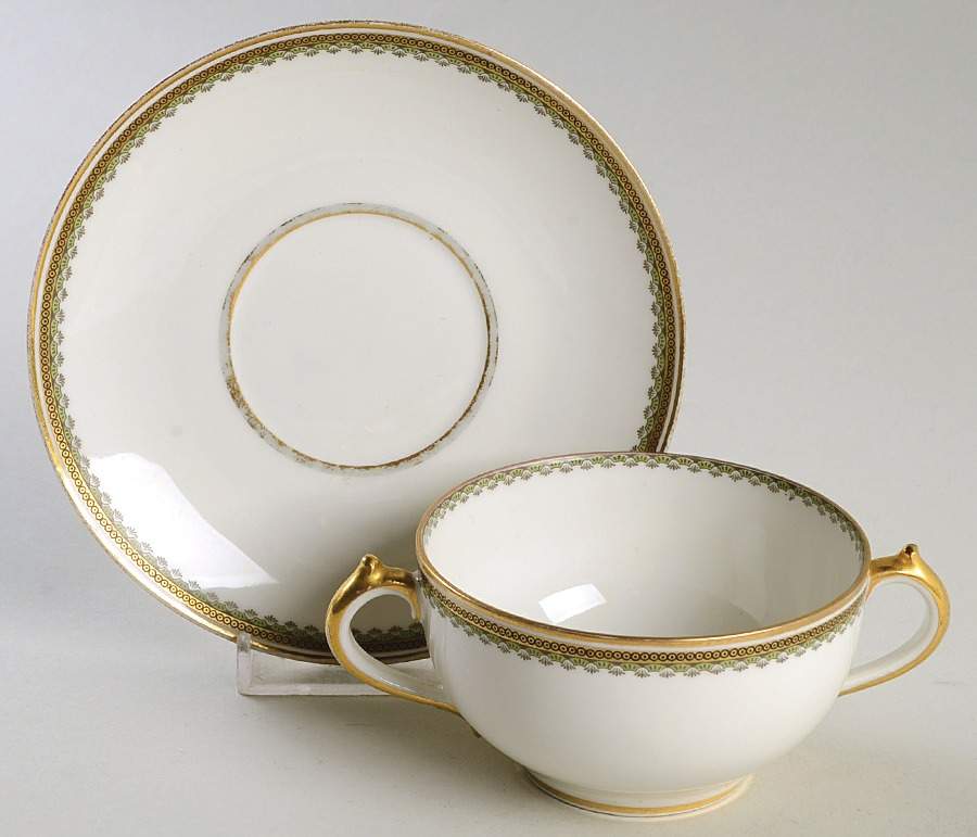 Schleiger 1354 Flat Bouillon Cup & Saucer by Charles Field Haviland-1