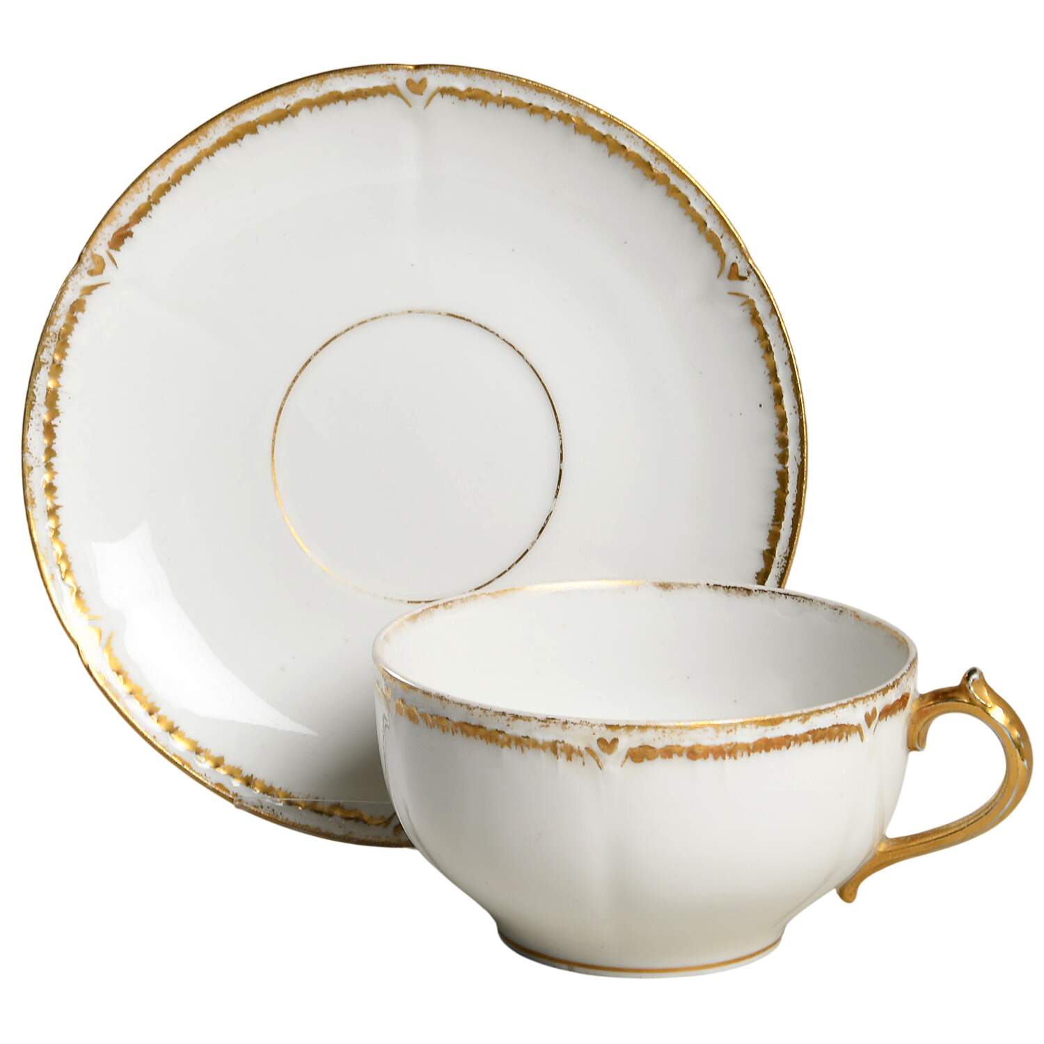 Schleiger 182 Flat Cup & Saucer Set by Charles Field Haviland-1