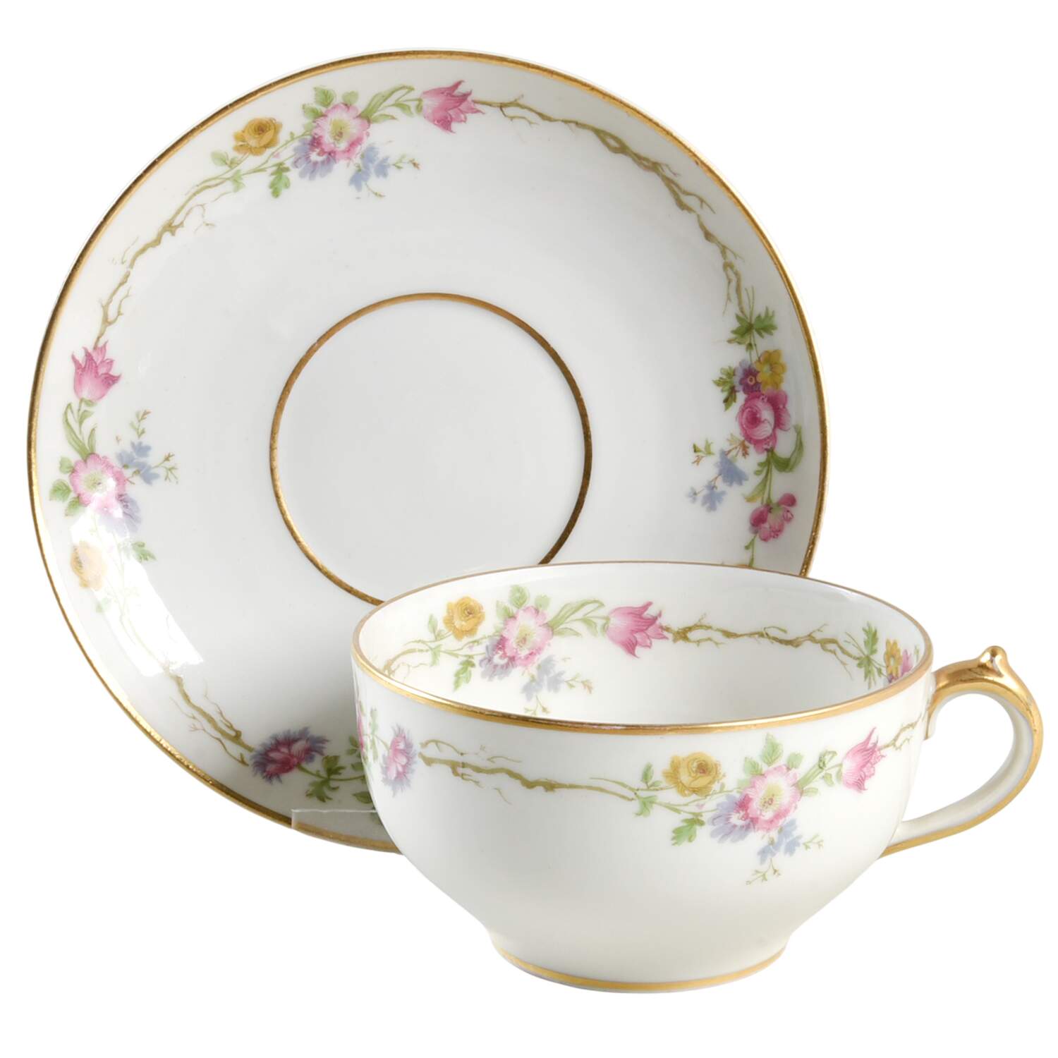 Schleiger 190 Flat Cup & Saucer Set by Charles Field Haviland-1